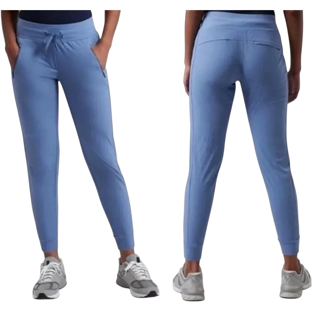 Athleta Trekkie North Jogger Ripstop Zip Pockets High Rise Cottage Blue 8